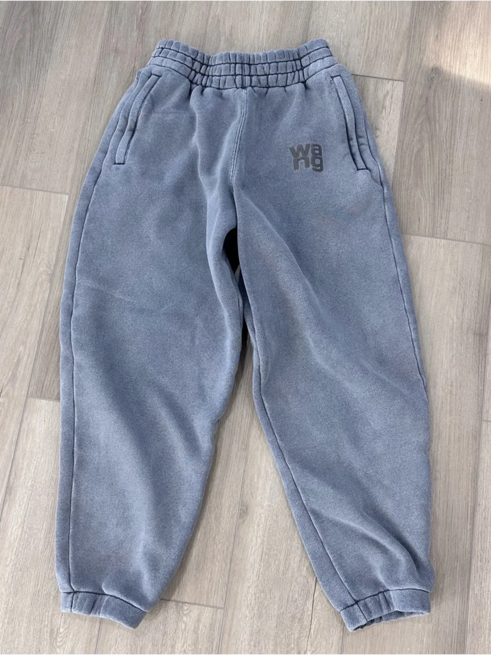 Alexander Wang essential classic sweatpants in acid fog grey small